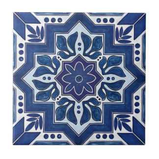 kunsthardende florale patrontegels tegeltje