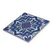 kunsthardende florale patrontegels tegeltje (Zijkant)