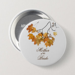 Kunstherfst Leaves Wedding Moeder van de Bride Ronde Button 7,6 Cm