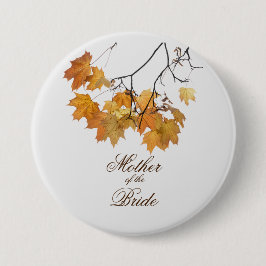 Kunstherfst Leaves Wedding Moeder van de Bride Ronde Button 7,6 Cm