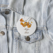 Kunstherfst Leaves Wedding Moeder van de Bride Ronde Button 7,6 Cm (In situ)