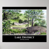 Kunsthuis bij het Derlmere Lake District England Poster (Voorkant)