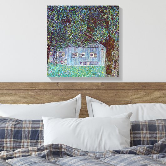 Kunsthuis in Opper-Oostenrijk door Gustav Klimt Canvas Afdruk (Insitu (Slaapkamer))