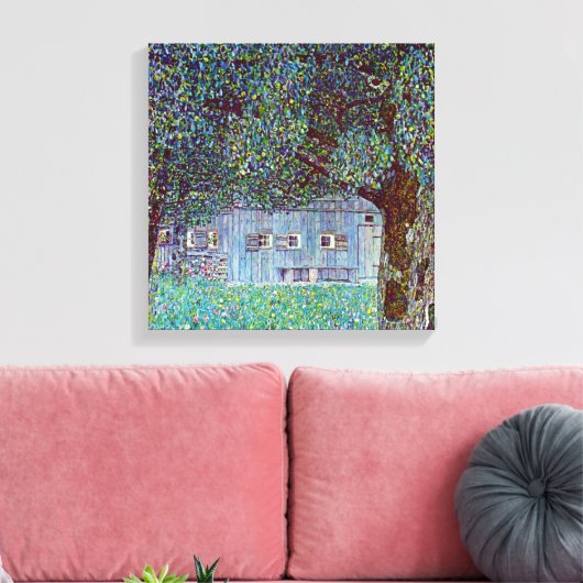 Kunsthuis in Opper-Oostenrijk door Gustav Klimt Canvas Afdruk (Insitu (Woonkamer))