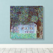 Kunsthuis in Opper-Oostenrijk door Gustav Klimt Canvas Afdruk (Insitu (Houten vloer))