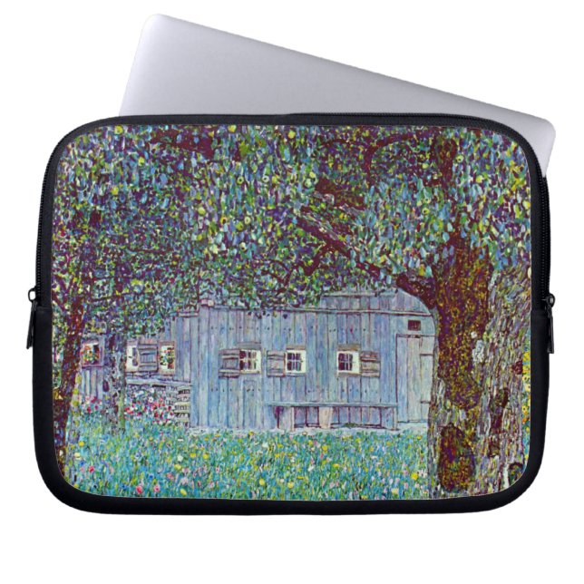 Kunsthuis in Opper-Oostenrijk door Gustav Klimt Laptop Sleeve (Voorkant)