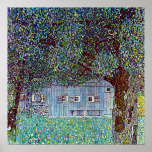 Kunsthuis in Opper-Oostenrijk door Gustav Klimt Poster