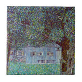Kunsthuis in Opper-Oostenrijk door Gustav Klimt Tegeltje (Voorkant)
