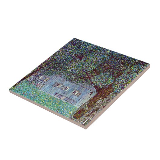 Kunsthuis in Opper-Oostenrijk door Gustav Klimt Tegeltje (Zijkant)