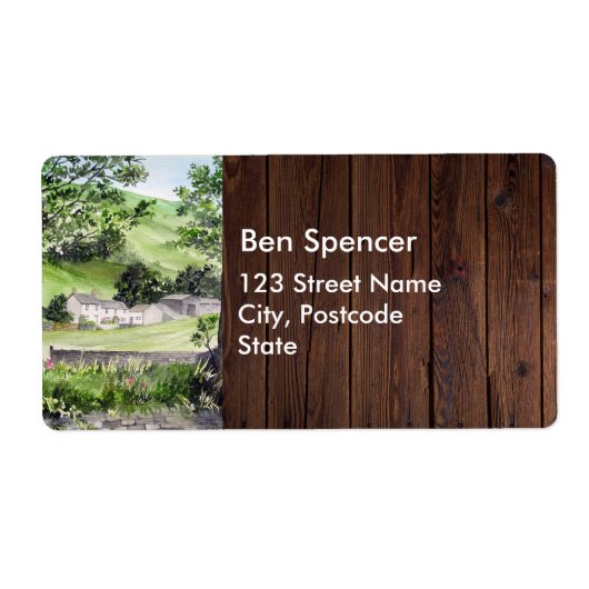 Kunsthuis nabij Derlmere Painting Wedding Etiket (Voorkant)