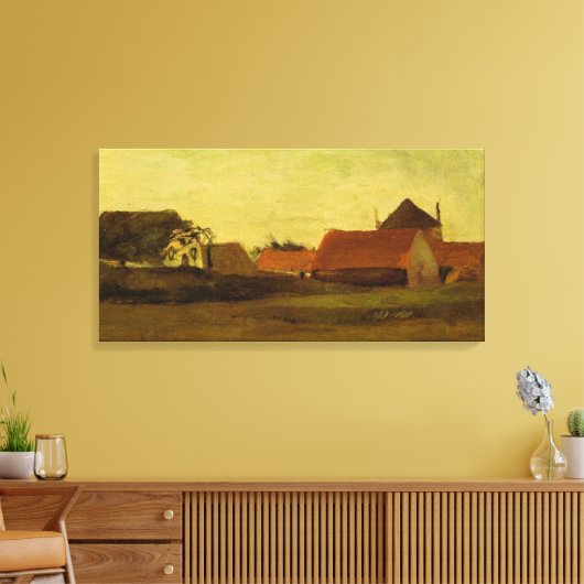 Kunsthuizen in Loosduinen Hague door Vincent van G Canvas Afdruk (Insitu (Woonkamer))