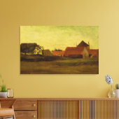 Kunsthuizen in Loosduinen nabij Den Haag te Twilig Canvas Afdruk (Insitu (Woonkamer))