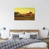 Kunsthuizen in Loosduinen nabij Den Haag te Twilig Canvas Afdruk (Insitu (Slaapkamer))
