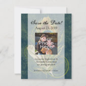 Kunstig detail Pauw Huwelijk Opslag uitnodigingkaa Save The Date (Voorkant)