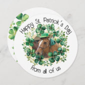 Kunstige groene waterverfklaver weer feestdagenkaart (Voorkant / Achterkant)