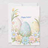 🌸 kunstige paasbrunch & eierjacht kaart (Achterkant)
