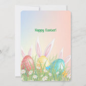 🐰 kunstige paasbrunch & eierjacht kaart (Achterkant)