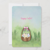 🌷 kunstige paasbrunch & eierjacht uitnodiging 🐣 (Achterkant)