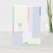 Kunstige pastel kerstgroet feestdagen kaart (Achterkant)