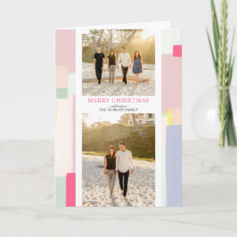Kunstige pastel kerstvakantie foto kaart