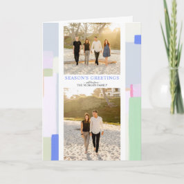 Kunstige pastel kerstvakantie fotokaart feestdagen kaart