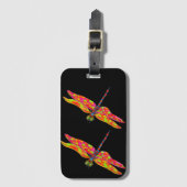 Kunstillustratie Dragonfly Bagagelabel (Voorkant (verticaal))
