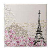 Kunstillustratie  Eiffeltoren in Parijs Tegeltje (Voorkant)