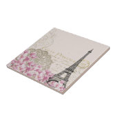 Kunstillustratie  Eiffeltoren in Parijs Tegeltje (Zijkant)