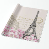 Kunstillustratie van de  Eiffeltoren in Parijs Cadeaupapier (Uitgerold)