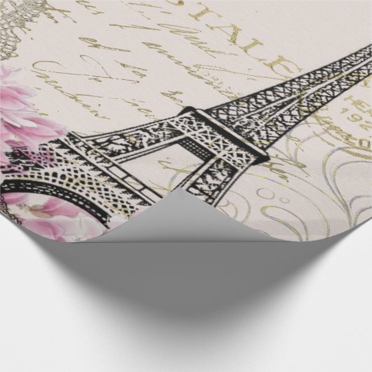 Kunstillustratie van de  Eiffeltoren in Parijs Cadeaupapier (Hoek)