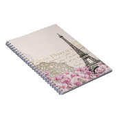 Kunstillustratie van de  Eiffeltoren in Parijs Notitieboek (Rechterzijde)