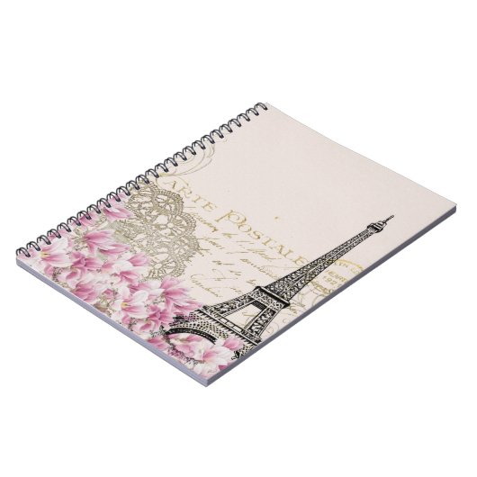 Kunstillustratie van de  Eiffeltoren in Parijs Notitieboek (Linkerzijde)