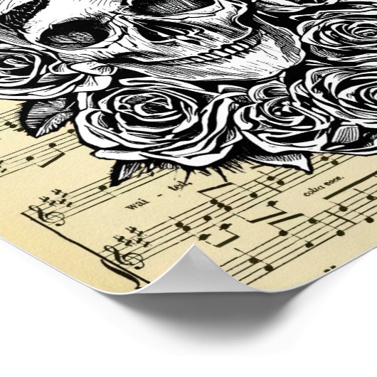 Kunstillustratie van de menselijke Rozen Poster (Hoek)