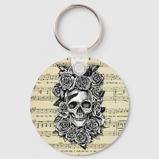 Kunstillustratie van de menselijke Rozen Sleutelhanger (Voorkant)