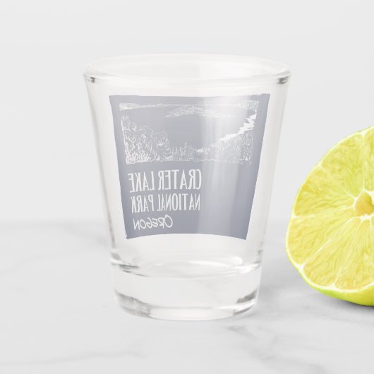 Kunstillustratie van het nationaal park van het me shot glas (Achterkant)