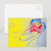 Kunstillustratie van het zee van kwallen briefkaart (Voorkant / Achterkant)