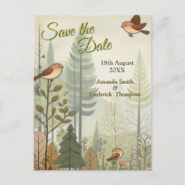 Kunstillustratie van moderne simplistische vogels aankondigingskaart