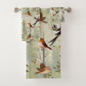 Kunstillustratie van moderne simplistische vogels bad handdoek (Insitu)