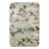 Kunstillustratie van moderne simplistische vogels badmat (Voorkant Verticaal)