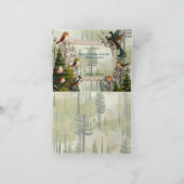 Kunstillustratie van moderne simplistische vogels bedankkaart (Binnen)