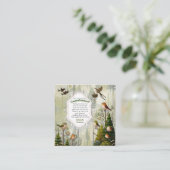 Kunstillustratie van moderne simplistische vogels informatiekaartje (Staand voorkant)