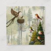 Kunstillustratie van moderne simplistische vogels informatiekaartje (Achterkant)