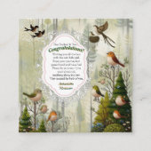 Kunstillustratie van moderne simplistische vogels informatiekaartje (Voorkant)