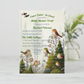 Kunstillustratie van moderne simplistische vogels kaart (Staand voorkant)