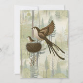 Kunstillustratie van moderne simplistische vogels kaart (Achterkant)