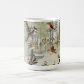 Kunstillustratie van moderne simplistische vogels koffiemok (Center)