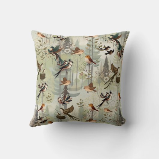 Kunstillustratie van moderne simplistische vogels kussen (Achterkant)