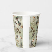 Kunstillustratie van moderne simplistische vogels papieren bekers (Rechts)