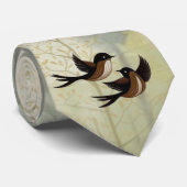 Kunstillustratie van moderne simplistische vogels stropdas (Opgerold)
