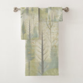 Kunstillustratie van pijnbomen in een moderne stij bad handdoek (Insitu)